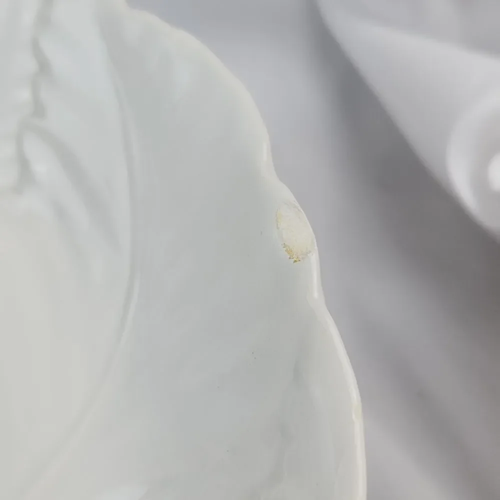 🔹️Williams Sonoma White Leaf Print Italian Serving Platter